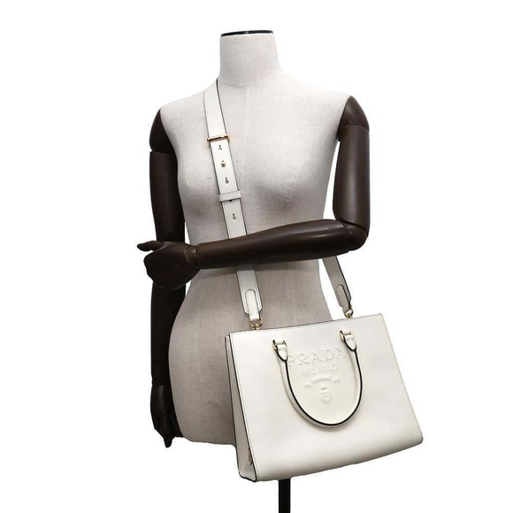 Prada Medium Handbag Saffiano Leather White - Picture 5 of 16